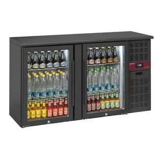 Diamond | Flessenkoeler 2 glazen deuren, 320 liters, verstelbare poten | RLB2-2G