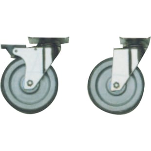 Diamond | Set van 4 wielen, 2 met rem | S80/KR2F