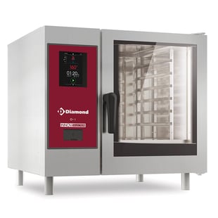 Diamond | Electrische ."TOUCH" oven directe stoom en convectie 6xGN1/1+ cleaning | SDET/XC-06-230V/3-