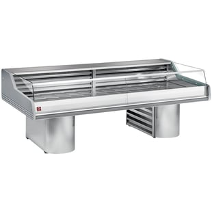 Diamond | Gekoelde vitrine toonbank met ruit " Self-Service ", op sokkels | SG20BS/A1-R2