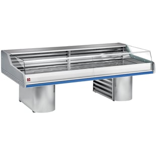 Diamond | Gekoelde vitrine toonbank met ruit " Self-Service ", op sokkels | SG35BS/B1-R2