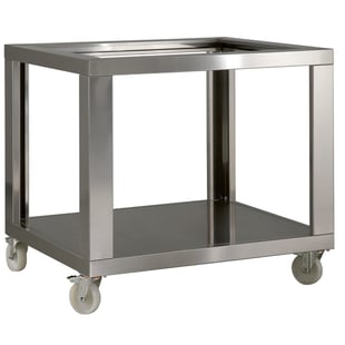 Diamond | Imitatie RVS steun voor 2x GL4/35-D, wielen, 2 met rem | SGL8/35-D