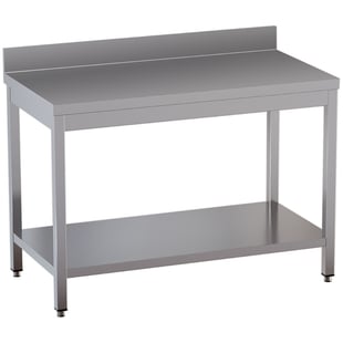 Diamond | Werktafel met onderblad + achterrand  | TL1571D-ST4