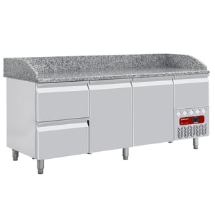 Diamond | Koeltafel 2 deuren 600x400, 2 neutrale laden (8x bakken 600x400) + gereedschapslade | TP261/P9
