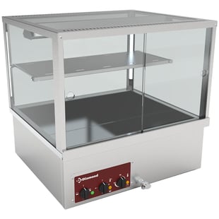 Diamond | Warmvitrine, bain-marie 2x GN 1/1, panoramische | VBME-2X