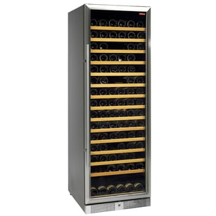 Diamond | Wijnkast vitrine, geventileerd, roestvrijstalen deur, 375 Lt., BLACK | WCB/38-XS-2EME