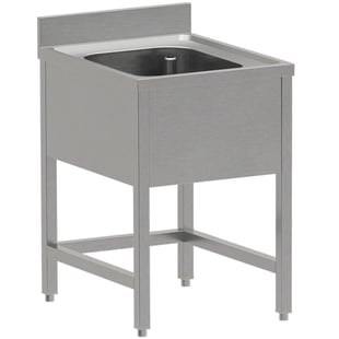 Diverso by Diamond | RVS spoeltafel ECO met 1 kuip, zonder onderlegplank | WR-C1EX-DX1