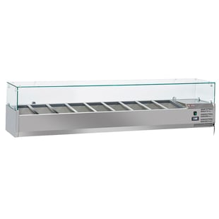 Diverso by Diamond | Gekoelde opzetstructuur 9x GN1/3 - 150 mm, met glasopbouw | WR-SY20-V6