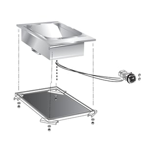 Gastro Inox | Mareno drop-in frites warmhoudapparaat, 40 cm - GI-160.547