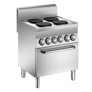 Gastro Inox | Mareno M1-600 elektrisch kooktoestel met 4 kookplaten en elektrische oven, 70cm - GI-161.020