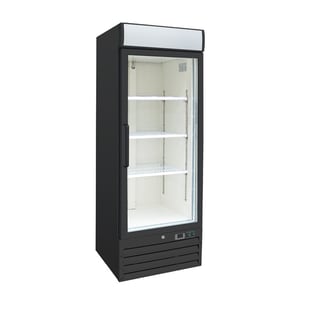 Gastro Inox | Gastro-Inox zwart stalen display vriezer 600 liter met glasdeur, geforceerd gekoeld - GI-204.221