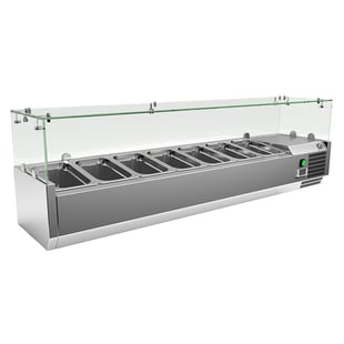 Gastro Inox | Gastro-Inox RVS opzetkoelvitrine 7x GN1/4 - GI-209.150
