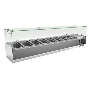 Gastro Inox | Gastro-Inox RVS opzetkoelvitrine 7x GN1/4 - GI-209.160