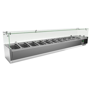 Gastro Inox | Gastro-Inox RVS opzetkoelvitrine 10x GN1/4 - GI-209.200