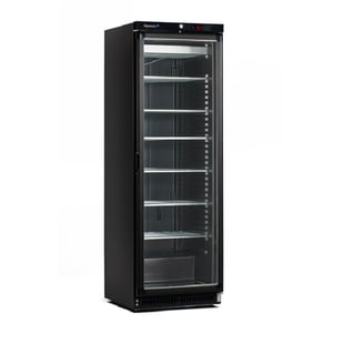 Gastro Inox | Marecos zwart stalen vriezer met glasdeur 430 serie - GI-221.120