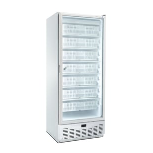 Gastro Inox | Marecos wit stalen GN2/1 + 600x400mm vriezer met glasdeur, 500 serie - GI-224.016