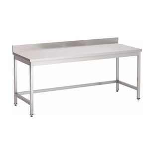 Gastro Inox | Werktafel van roestvrijstaal zonder onderblad met achteropstand, 1200(l)x600(d)x880(h)mm - GI-301.211