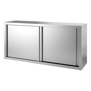 Gastro Inox | Wandkast van roestvrijstaal met schuifdeuren, 1900(l)x400(d)x660(h)mm - GI-303.111