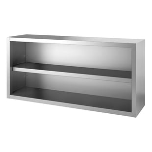 Gastro Inox | Open wandkast van roestvrijstaal, 1800(l)x400(d)x660(h)mm - GI-303.138