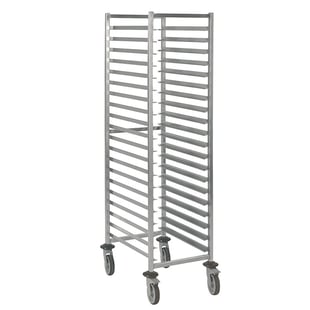 Gastro Inox | Regaalwagen GN 2/1 van roestvrijstaal AISI 304, 20 etages - GI-307.123