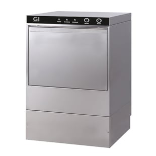Gastro Inox | Gastro-Inox elektronische vaatwasmachine met afvoerpomp en zeepdispenser, 50x50cm, 400V - GI-400.104