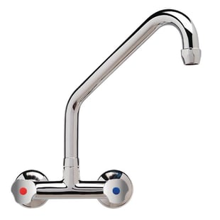 Gastro Inox | Duobloc hoog muurmodel 25(Ø)mm mengkraan 200mm - GI-402.011