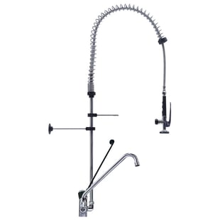 Gastro Inox | Monobloc voorspoeldouche met handsfreehendel & zwenkkraan van 250mm, 1200mm - GI-402.111