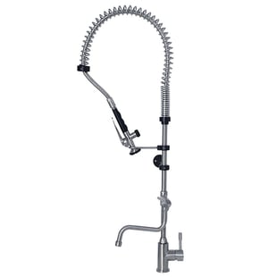 Gastro Inox | Monobloc voorspoeldouche met draaihendel en zwenkkraan, roestvrijstaal AISI 304 - GI-402.114