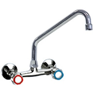 Gastro Inox | Duobloc hoog muurmodel 18(Ø)mm mengkraan 200mm - GI-402.201