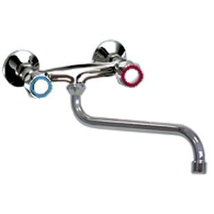 Gastro Inox | Duobloc laag muurmodel 18(Ø)mm mengkraan 300mm - GI-402.207
