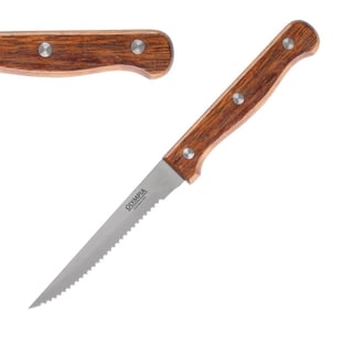 Olympia | steakmes houten heft 21,5cm (12 stuks)