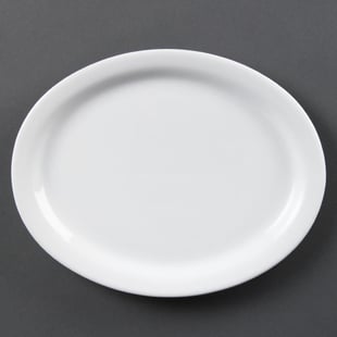 Olympia | Whiteware Ovale Serveerschalen 25cm (6 Stuks)