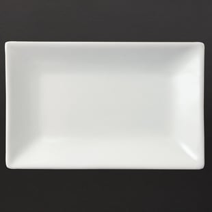 Olympia | Whiteware rechthoekige serveerschalen 20x13cm (6 stuks)