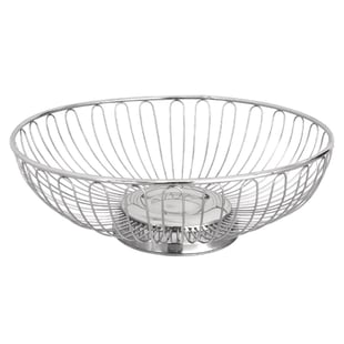 Olympia | open brood- en fruitschaal RVS 25,5cm