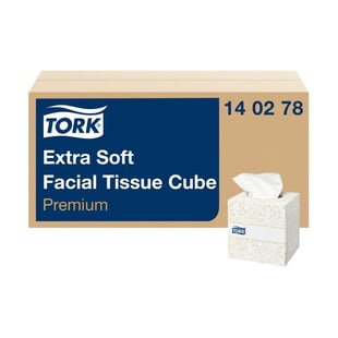 Tork | Premium 100-pak gezichtsreinigingsdoekjes extra soft 2-laags (30 stuks)