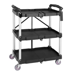 Vogue | 3-Laags Opvouwbare Trolley Zwart Klein