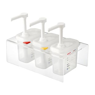 Araven | sausdispensers GN 1/9 transparant 1,5Ltr (3 stuks)