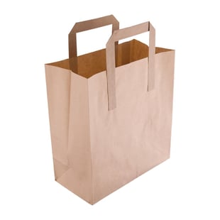 Fiesta Compostable | Fiesta Recyclable gerecyclede bruine papieren draagtassen klein (250 stuks)