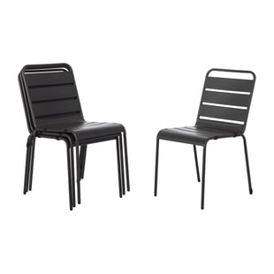 Bolero | stalen stoelen grijs (4 stuks)