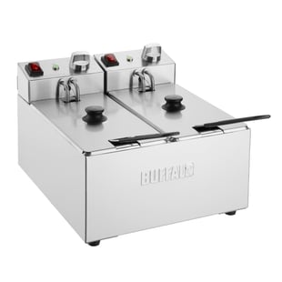Buffalo | Dubbel Tank Dubbele Mand 2X3Ltr Aanrecht Friteuse 2X2Kw