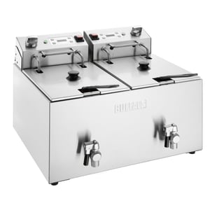 Buffalo | Dubbele Elektrische Friteuse Met Timer 2X8Ltr