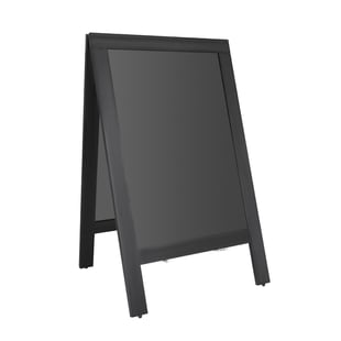 Olympia | stoepplank zwart houten frame 700x1200mm