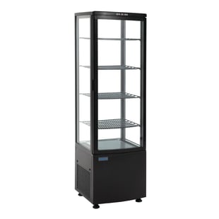 Polar | C-Serie Energiezuinige Koelkast met Gebogen Deur Zwart 235Ltr