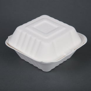 Fiesta Compostable | bagasse hamburgerbakjes 152mm (500 stuks)