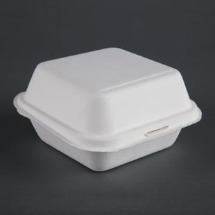 Fiesta Compostable | bagasse hamburgerbakjes 153mm (500 stuks)