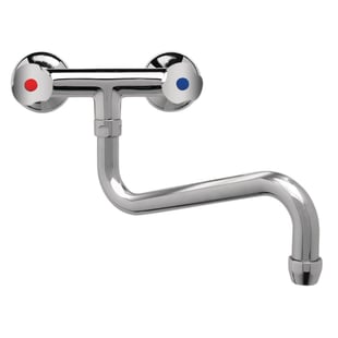 Gastro M | heavy duty duobloc mengkraan met draaiknoppen en lage uitloop van 25cm
