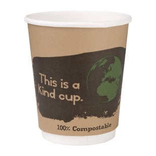 Fiesta Compostable | 500 composteerbare dubbelwandige koffiebekers (500 stuks)
