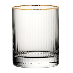 Utopia | Hayworth Dubbele Ouderwetse Glazen Met Gouden Rand, 325ml (6 stuks)