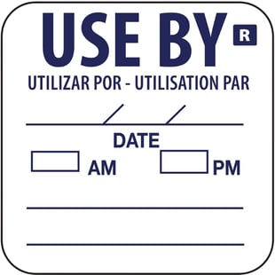 Hygiplas | verwijderbare etiketten 'Use By' (1000 stuks)