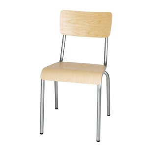 Bolero | Cantina gegalvaniseerd stalen stoelen met houten zitting en rugleuning (4 stuks)